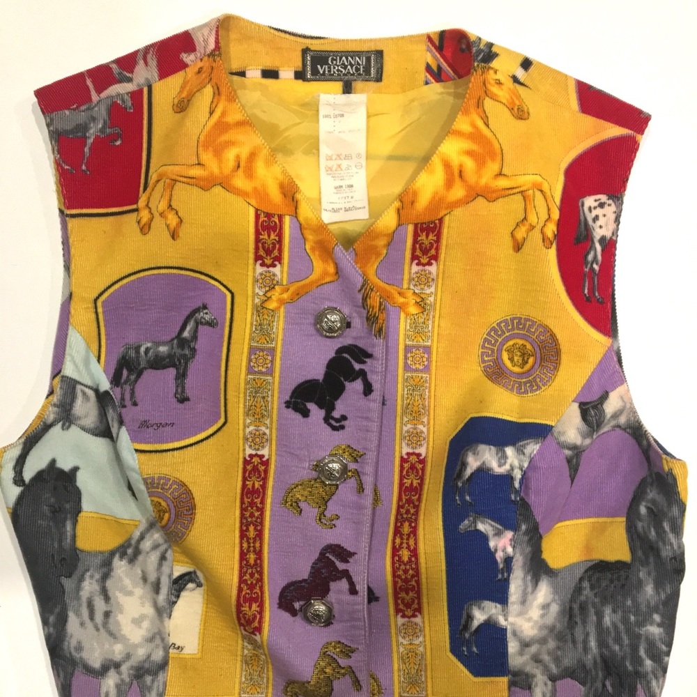 90's Vintage Gianni Versace Couture horse vest